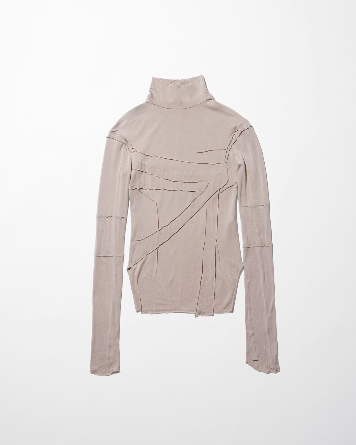 gauze high neck top / M259TS06 - greige - mukcyen online