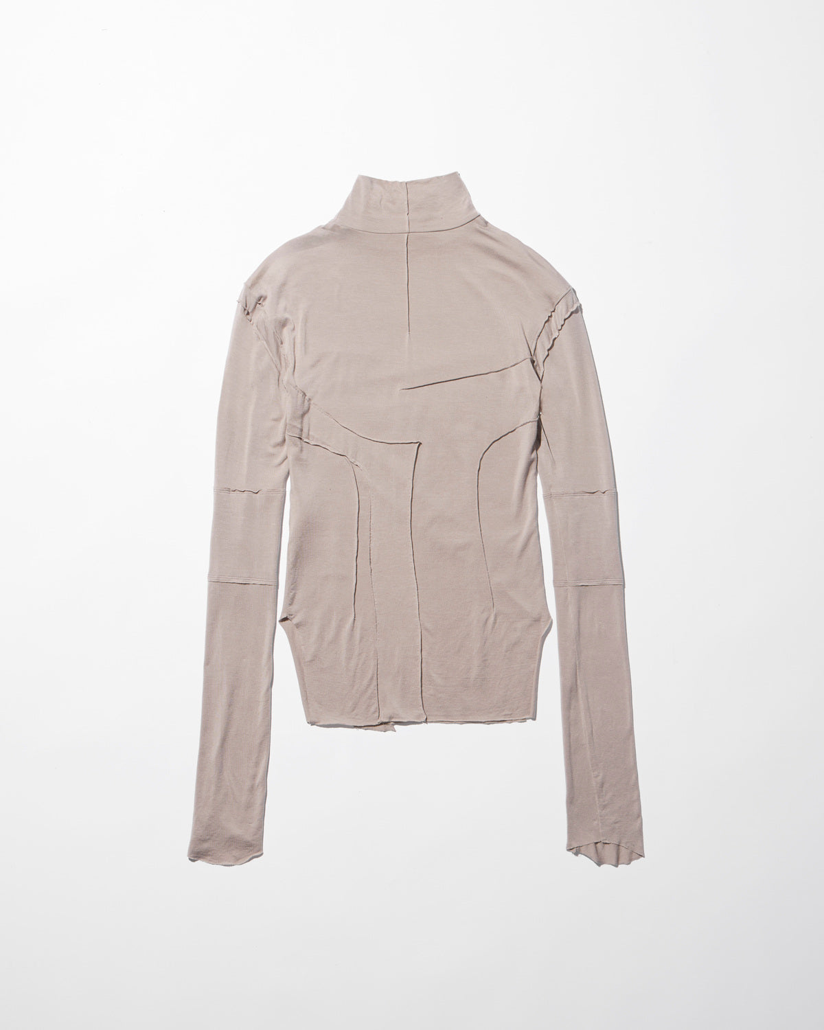 gauze high neck top / M259TS06 - greige - mukcyen online