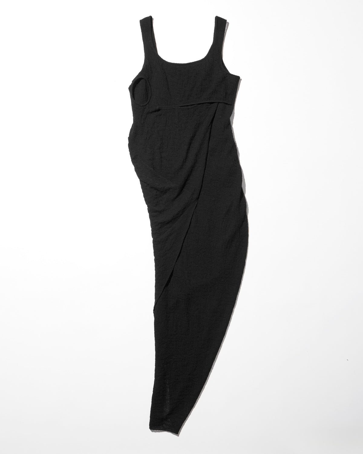draped knit dress / M259DR02 - black - mukcyen online