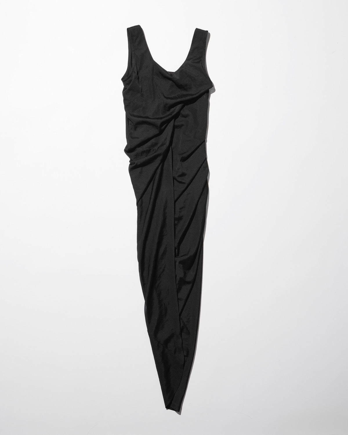 sheer draped dress / M259DR04 - black - mukcyen online