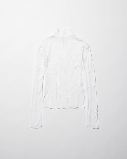 gauze high neck top / M259TS06 - off white - mukcyen online
