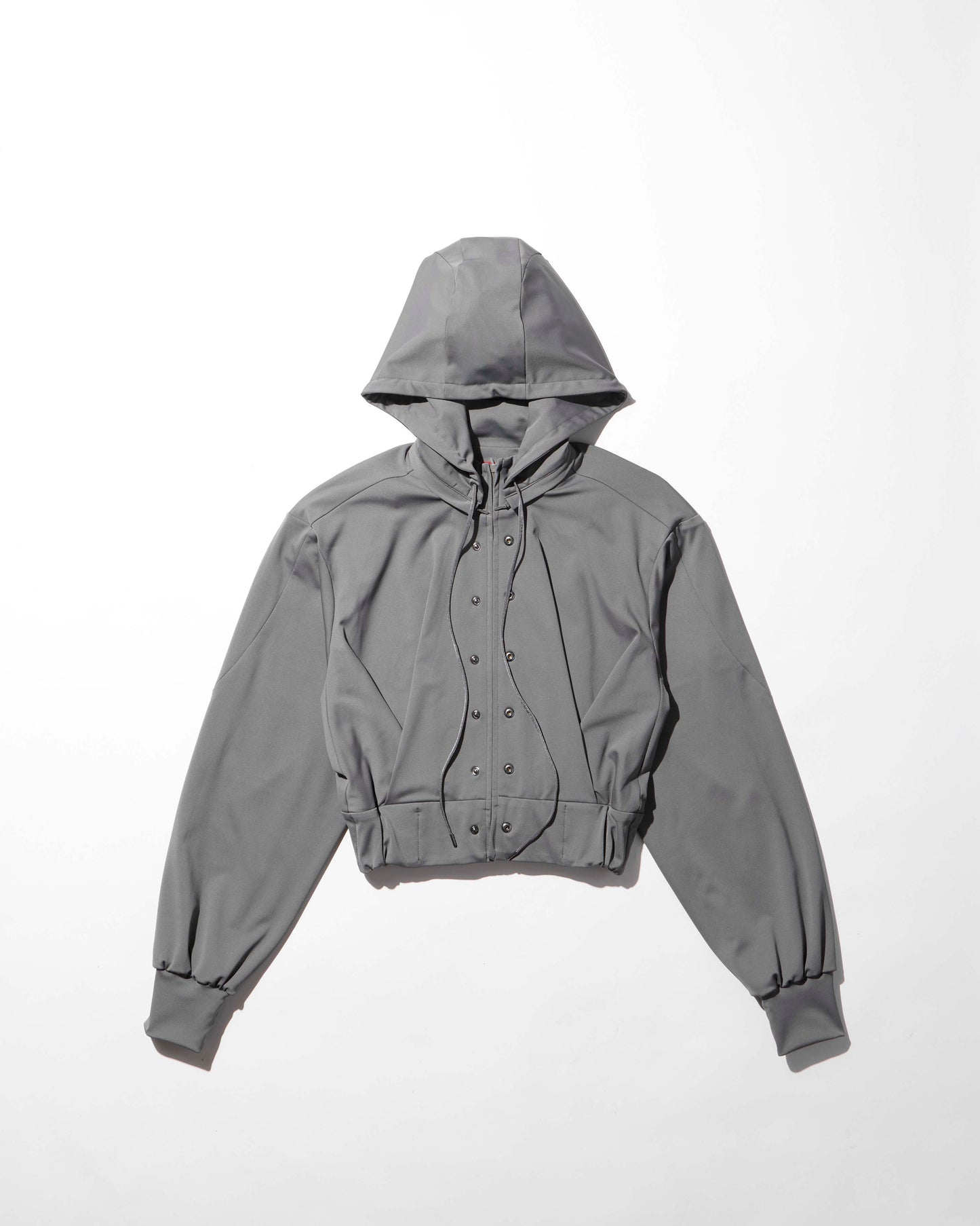 reversible structured zip hoodie / M266HD01 - gray