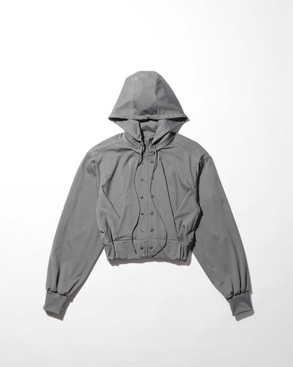 reversible structured zip hoodie / M266HD01 - gray