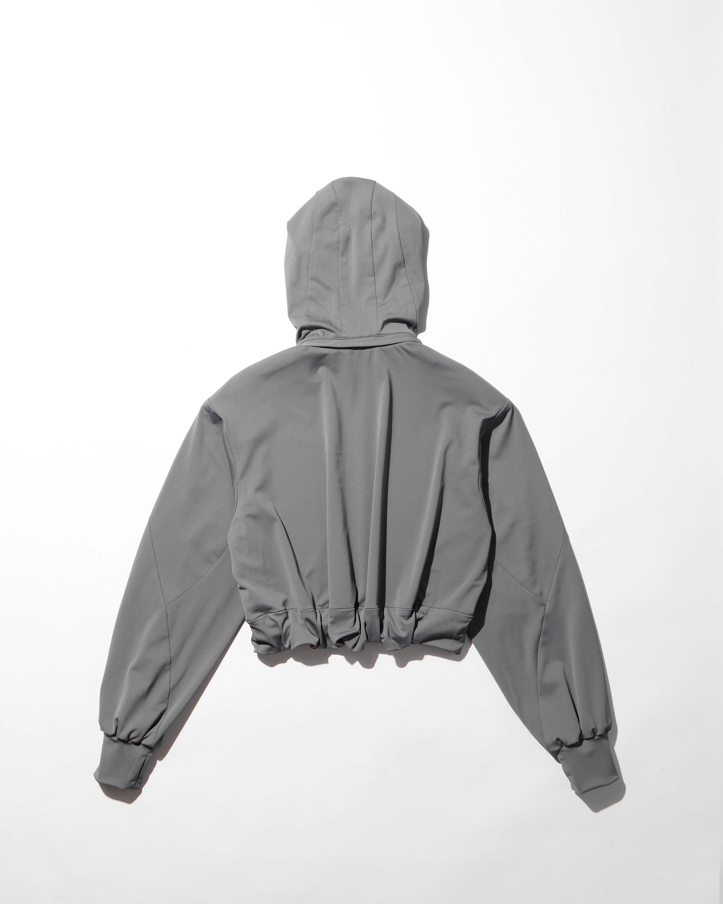 reversible structured zip hoodie / M266HD01 - gray