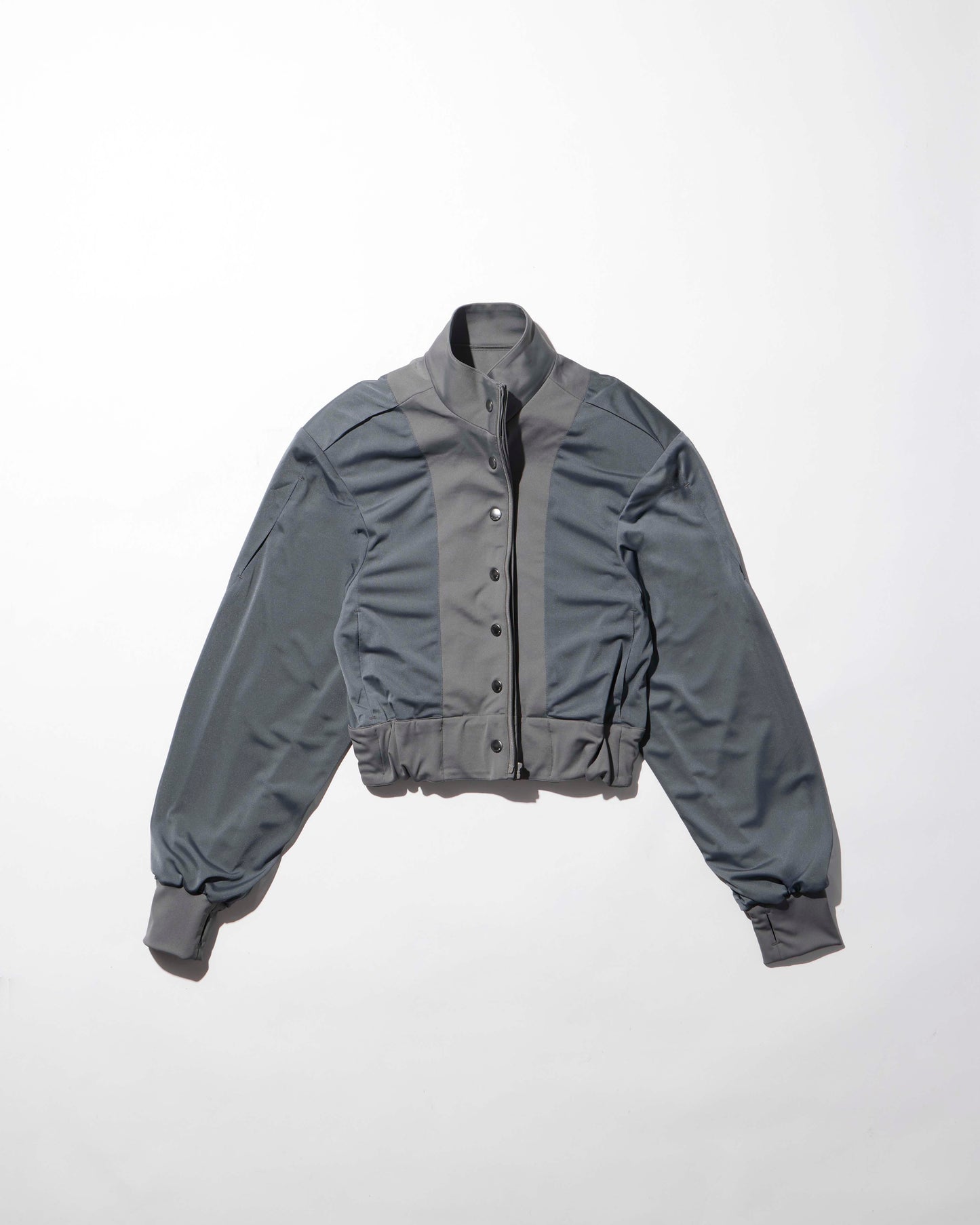 reversible structured zip hoodie / M266HD01 - gray
