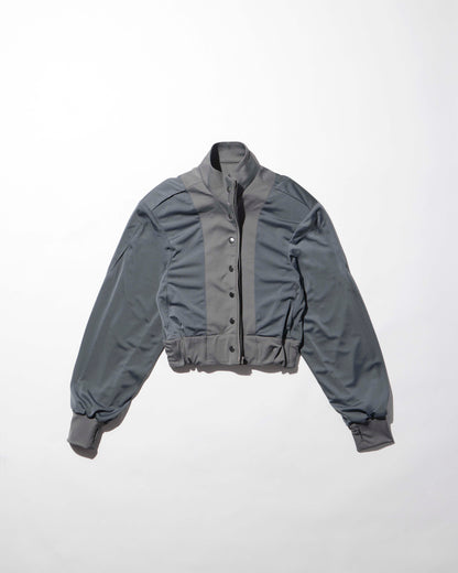 reversible structured zip hoodie / M266HD01 - gray
