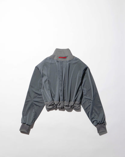 reversible structured zip hoodie / M266HD01 - gray