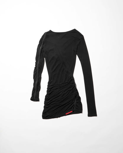 trace zip dress / M266DR01 - black