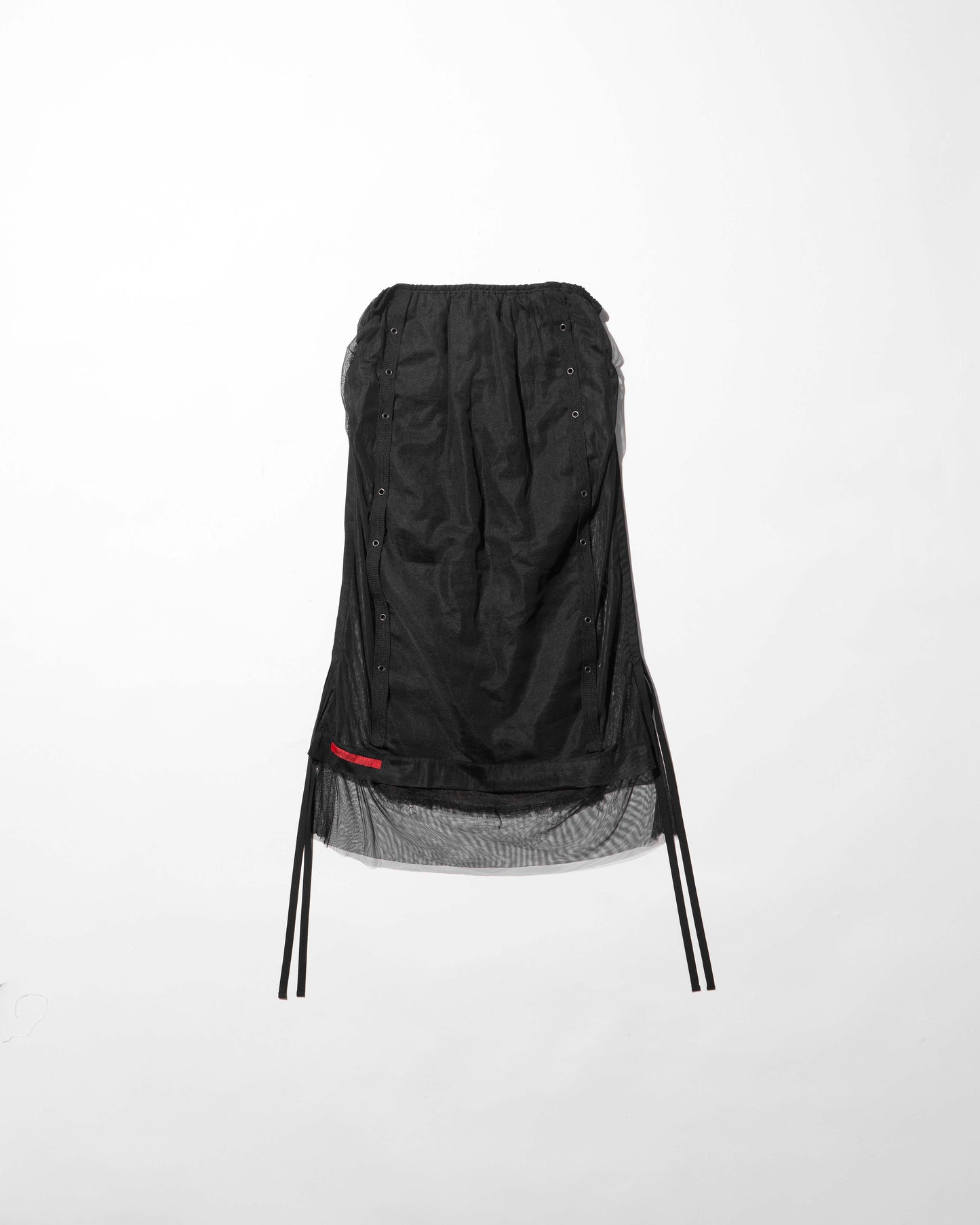 layered tulle gauze skirt / M266SK03 - black