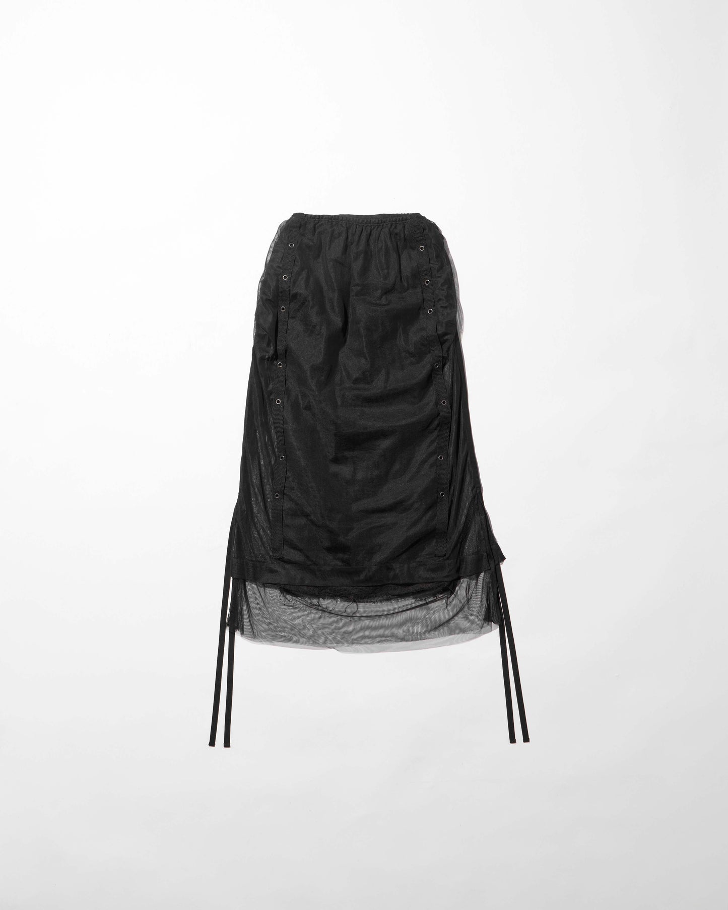 layered tulle gauze skirt / M266SK03 - black