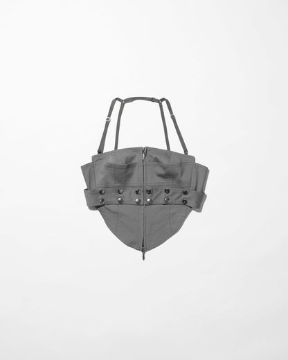 armor snap corset vest / M266TS07 - gray