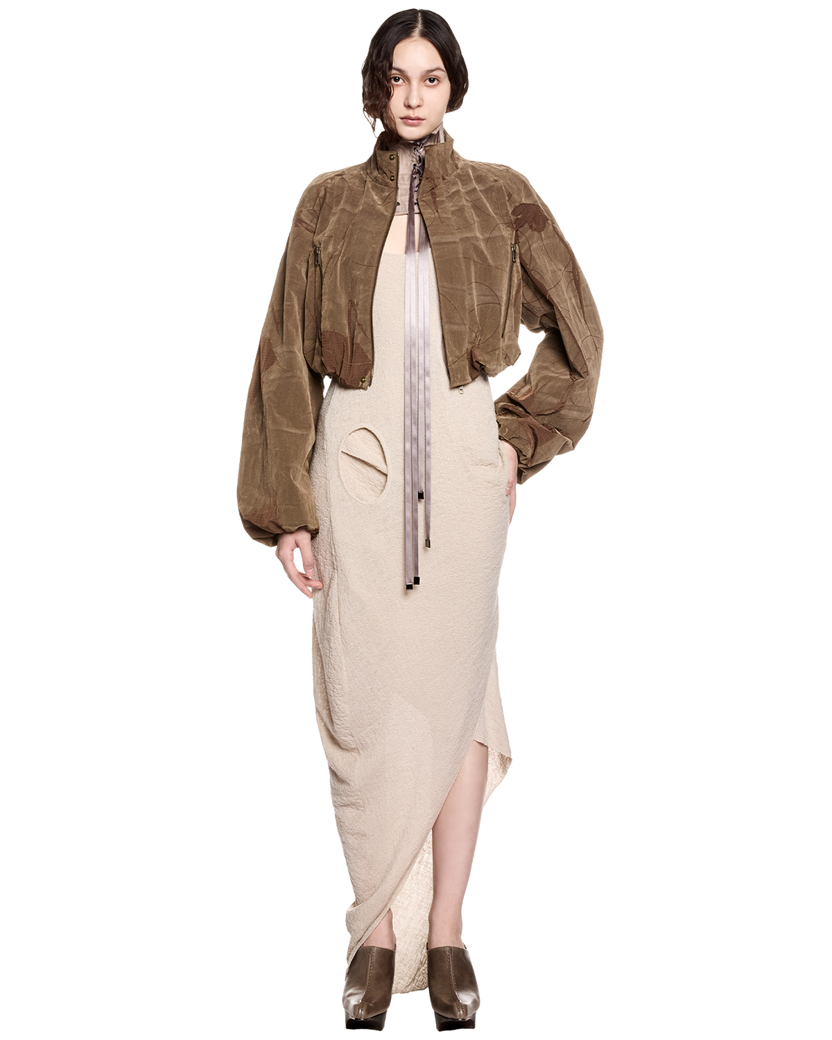 neck corset / M259CS05 - rose brown - mukcyen online