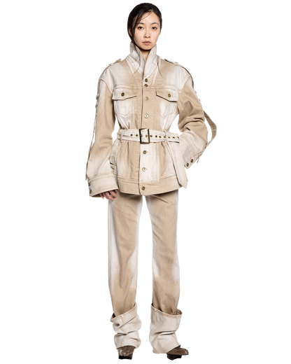 low-rise denim pants / M259PT03 - beige - mukcyen online