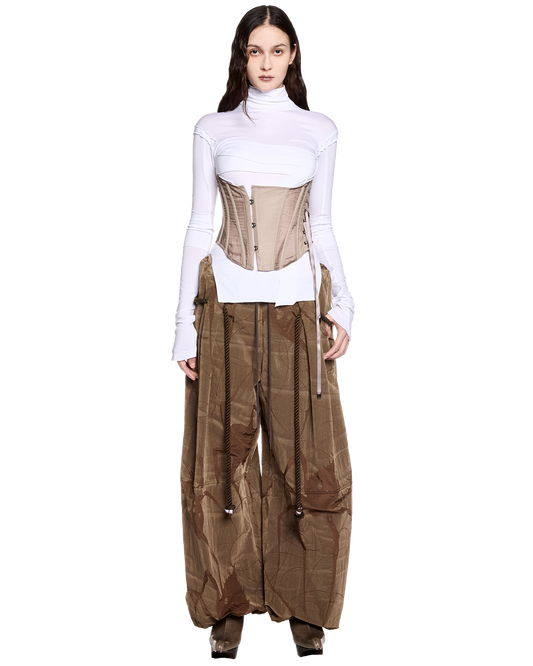 gauze high neck top / M259TS06 - off white - mukcyen online