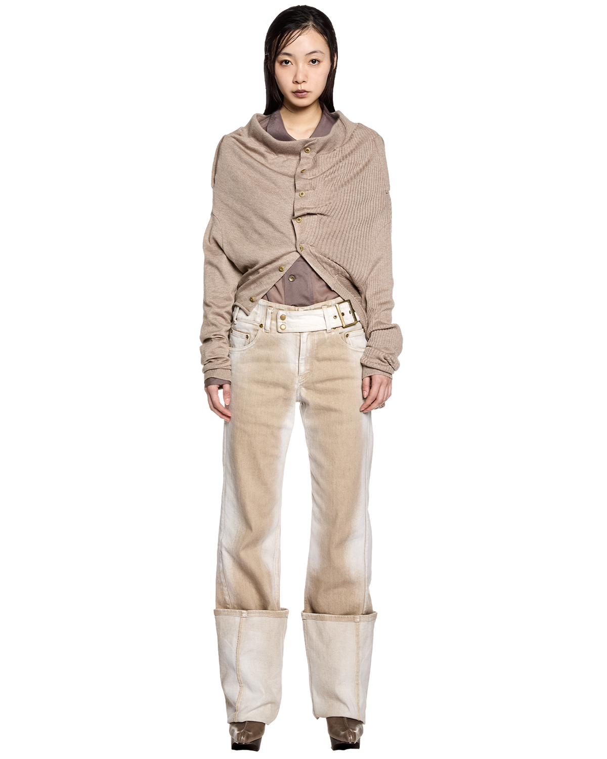 ﬂux shirt / M259SH03 - rose brown - mukcyen online