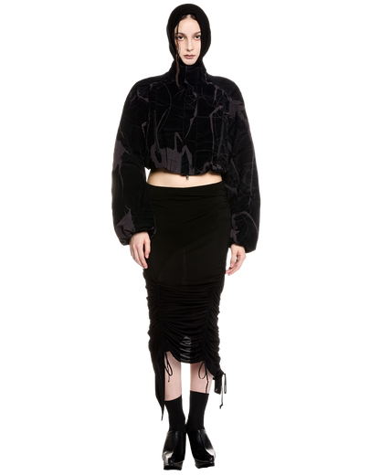 spider ﬂocky track jacket / M259BL02 - black - mukcyen online