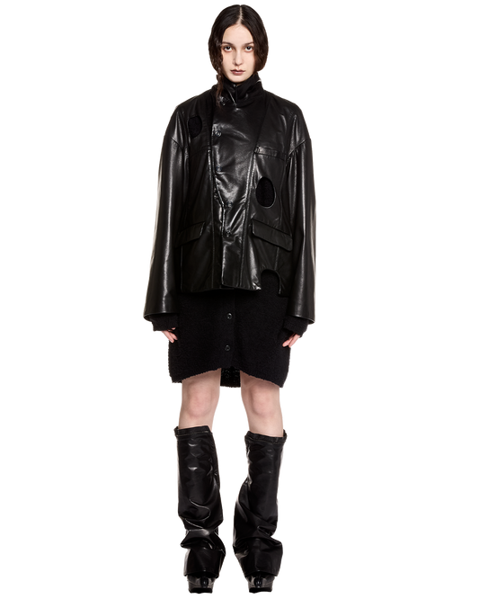 leather hole jacket / M259JK03 - mukcyen online