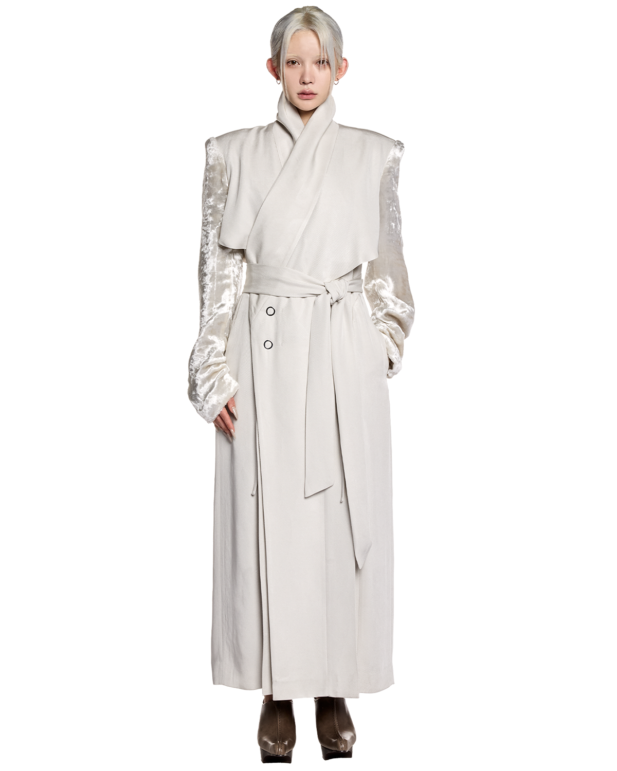quicksand maxi coat / M259CT01 - ecru - mukcyen online