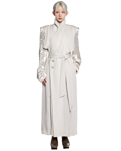 quicksand maxi coat / M259CT01 - ecru - mukcyen online