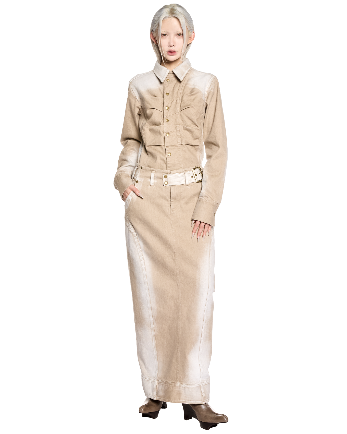 arch bridge-gete mule / M259AC01 - khaki gray - mukcyen online