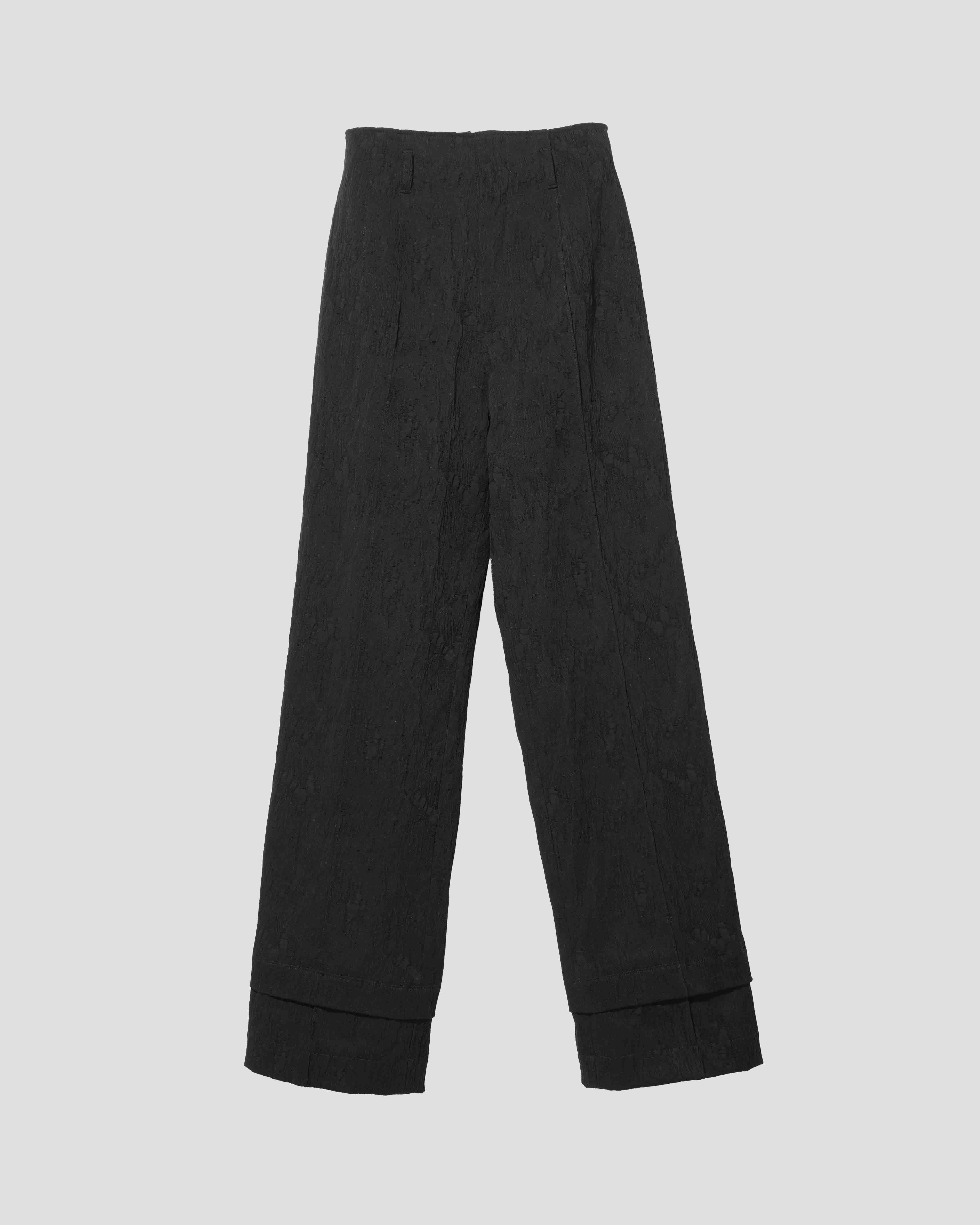 eroded jacquard trousers / M269PT08 - jet black
