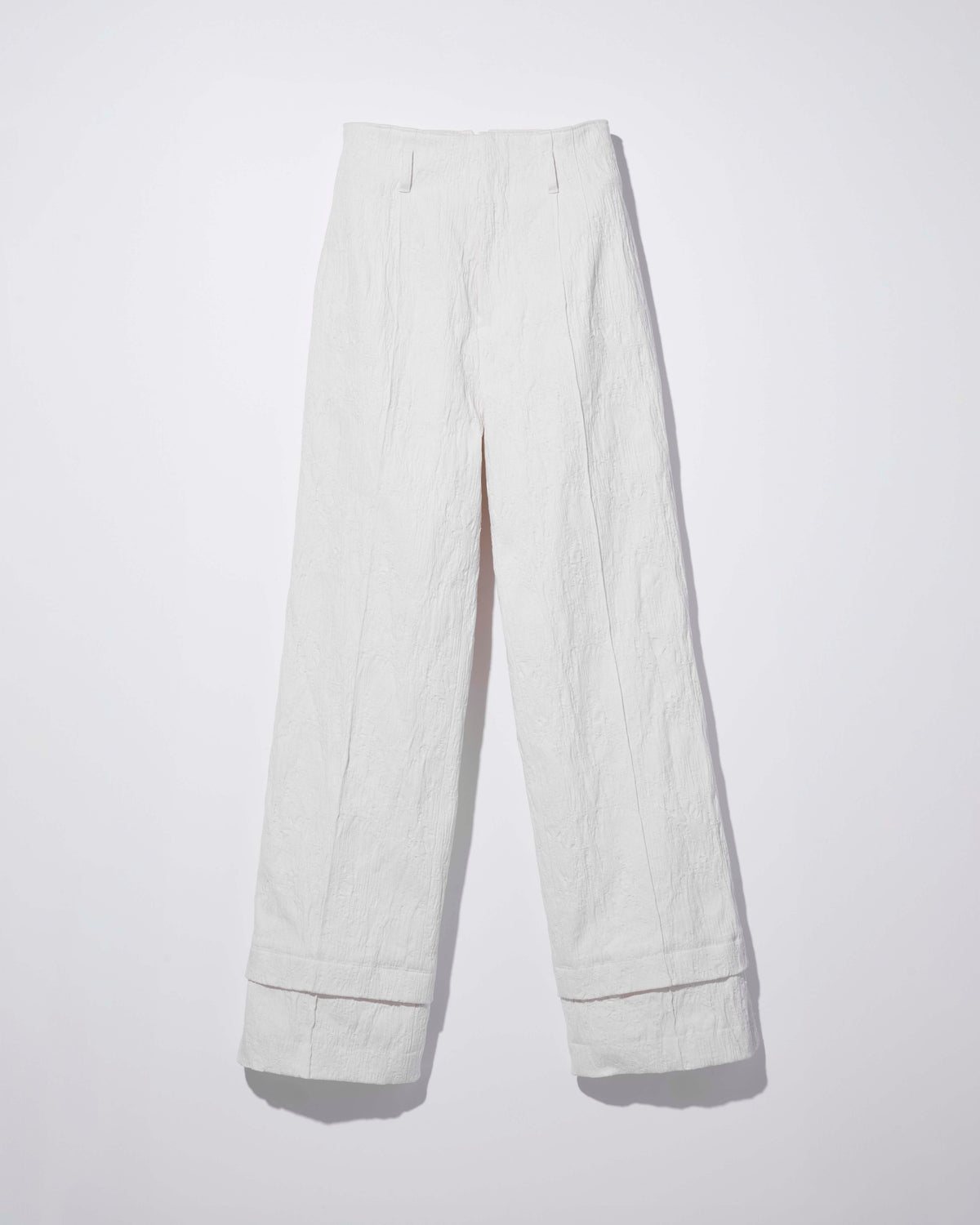 eroded jacquard trousers / M269PT08 - moon white
