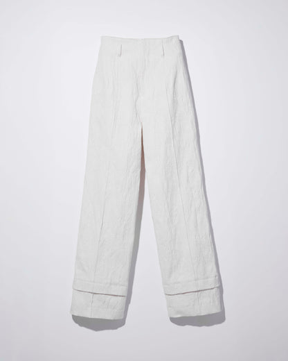eroded jacquard trousers / M269PT08 - moon white