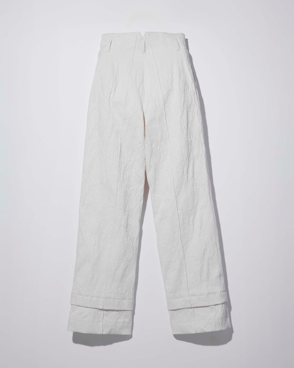 eroded jacquard trousers / M269PT08 - moon white