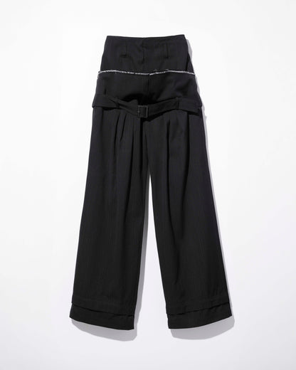double waist trousers / M269PT01 - black