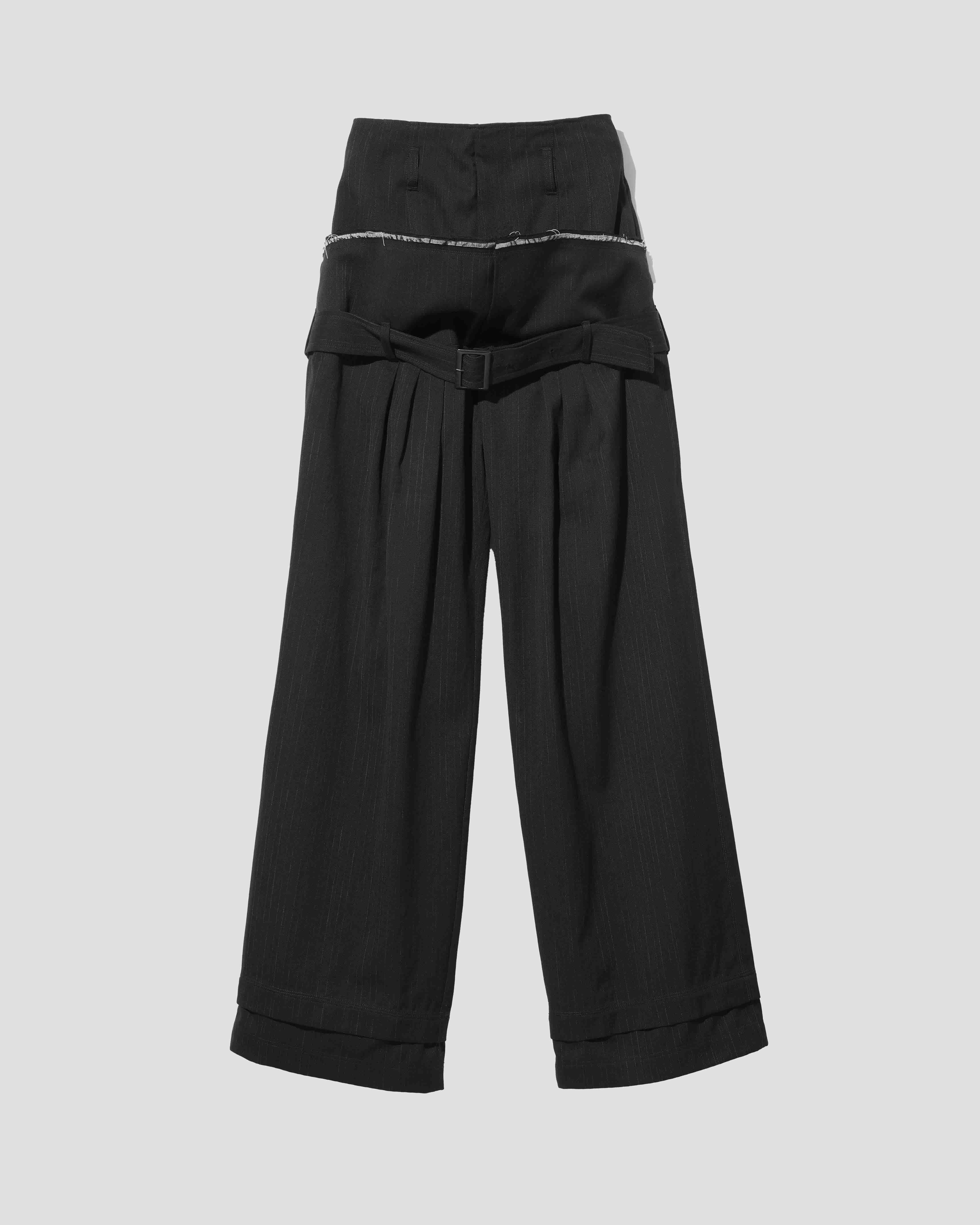 double waist trousers / M269PT01 - black