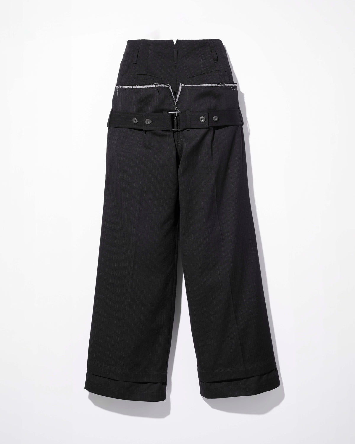 double waist trousers / M269PT01 - black