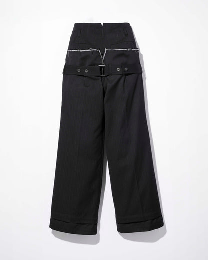 double waist trousers / M269PT01 - black