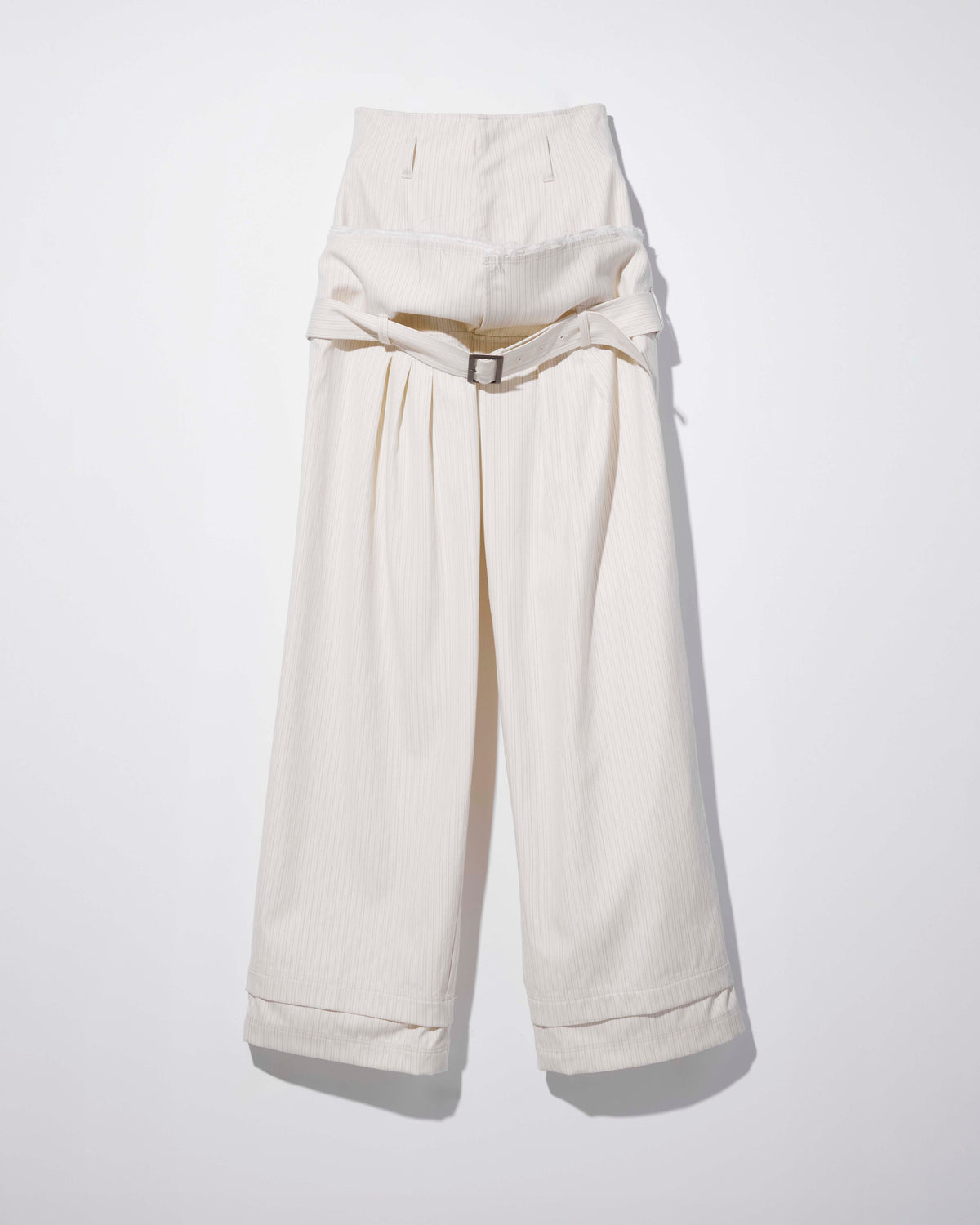 double waist trousers / M269PT01 - oxford white