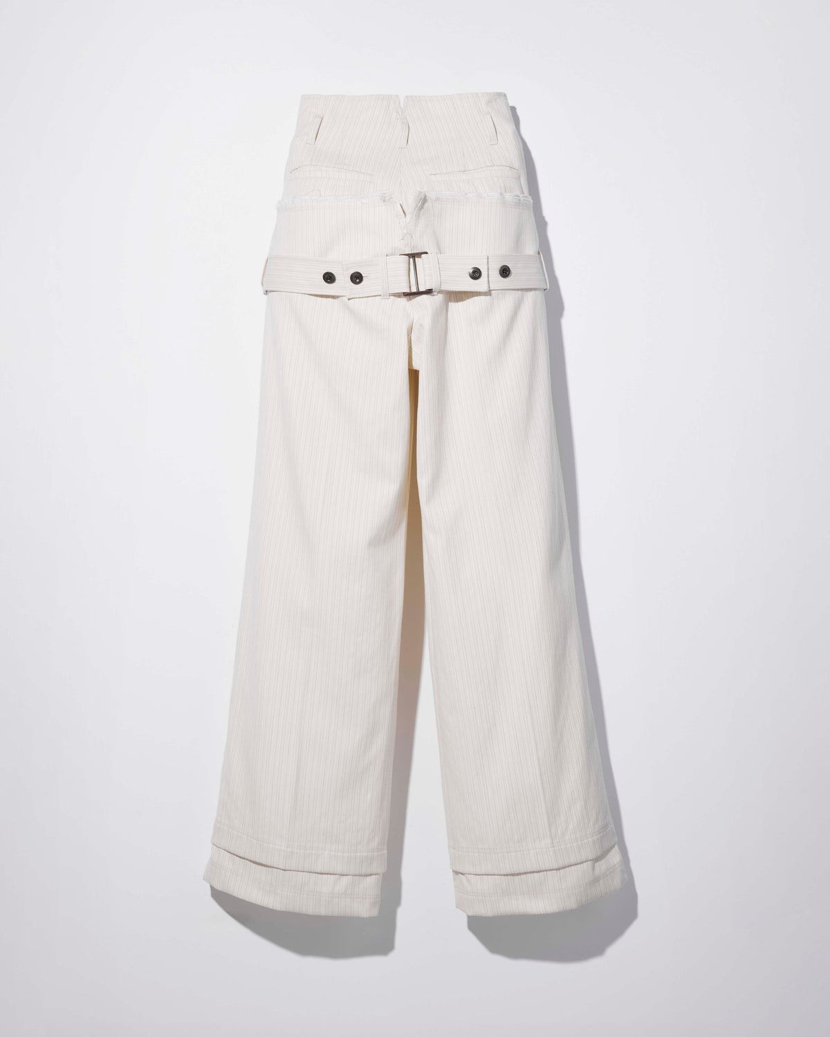 double waist trousers / M269PT01 - oxford white