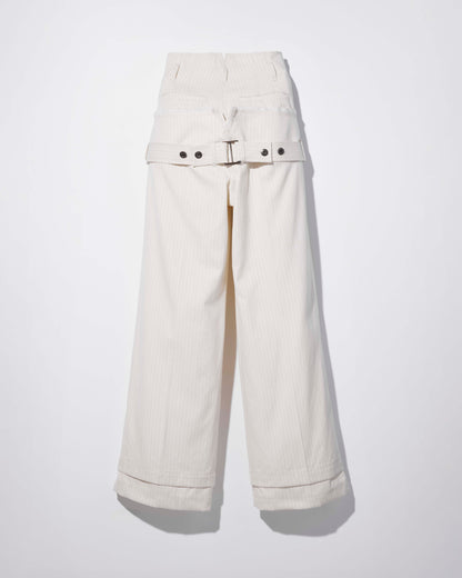 double waist trousers / M269PT01 - oxford white