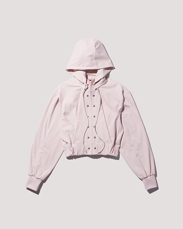 reversible structured zip hoodie / M266HD01 - pink