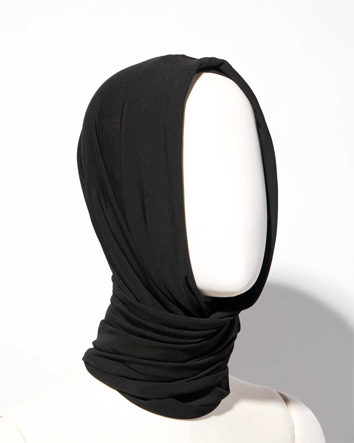stretch layered hijab / M259AC02 - black - mukcyen online