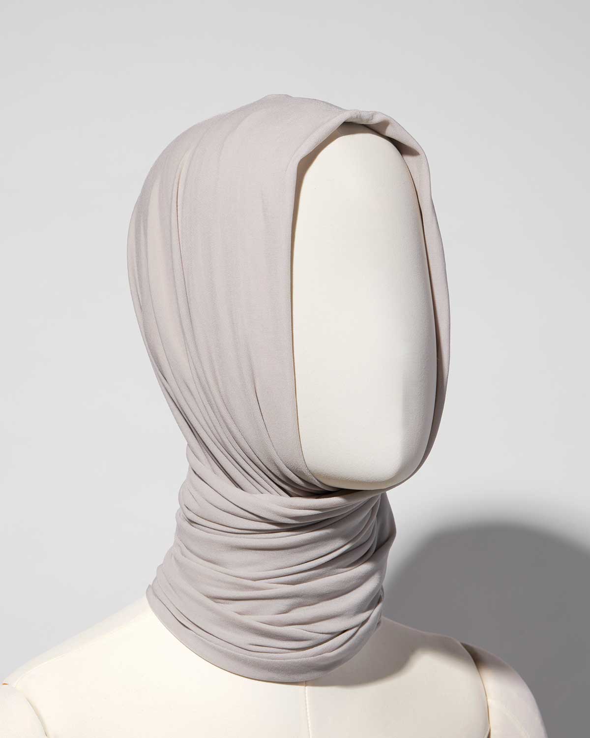 stretch layered hijab / M259AC02 - gray - mukcyen online