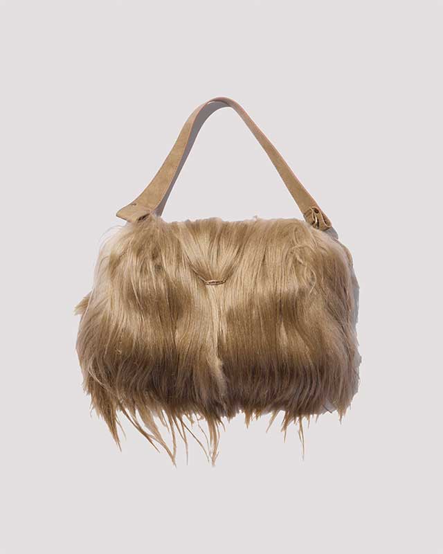 goat fur bag / M259AC05 - greige
