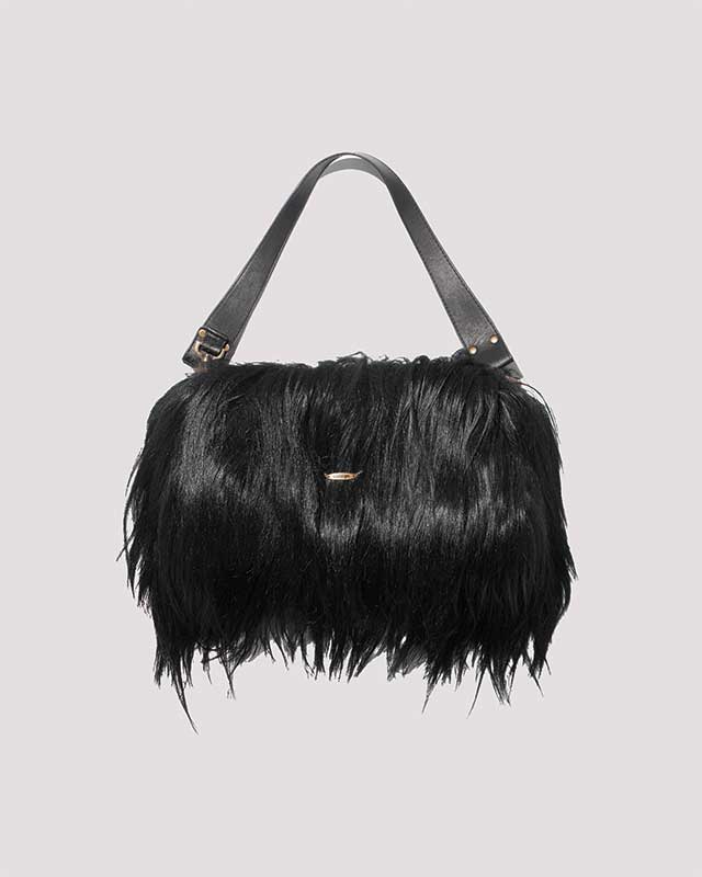 goat fur bag / M259AC05 - black