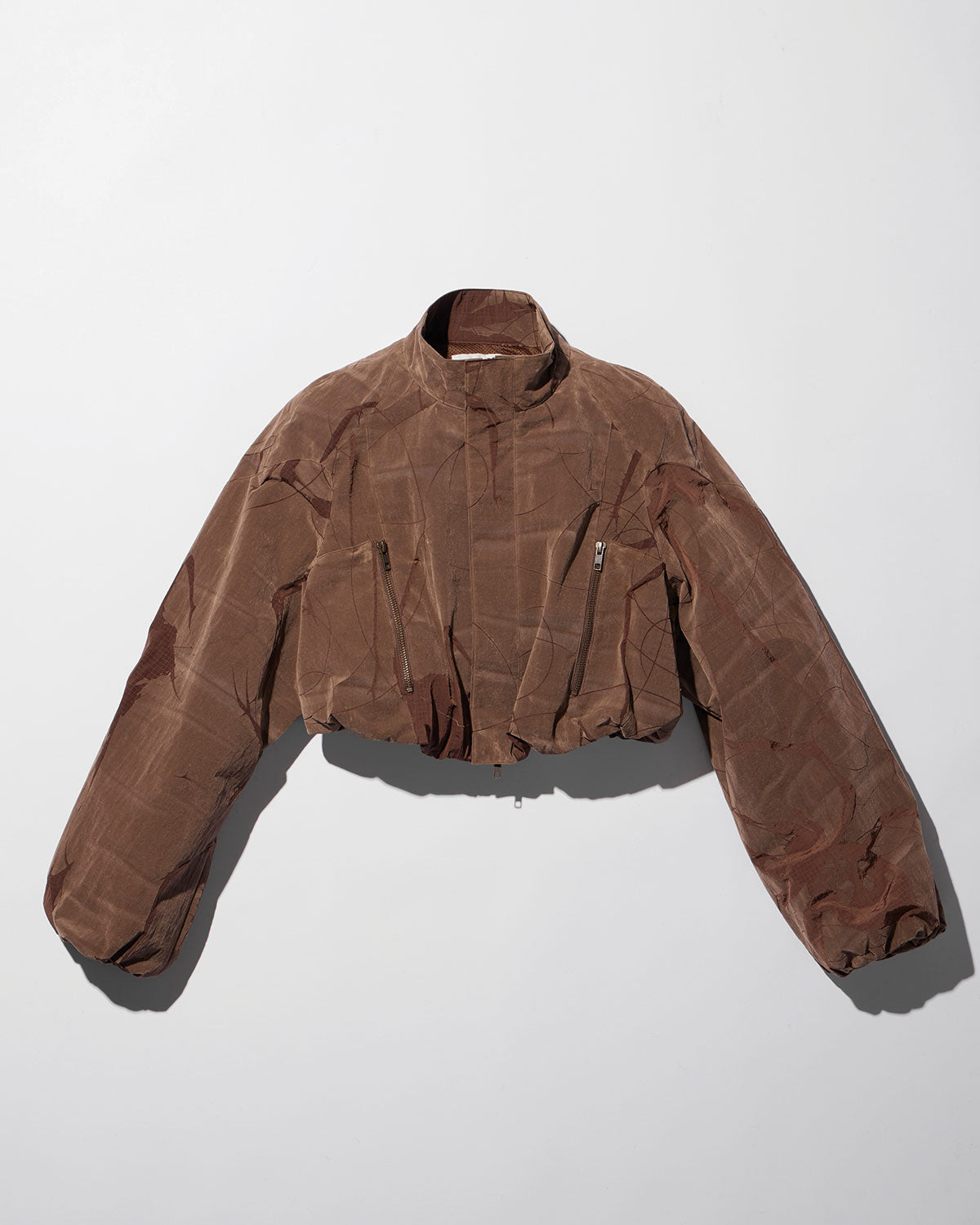 spider ﬂocky track jacket / M259BL02 - brown - mukcyen online