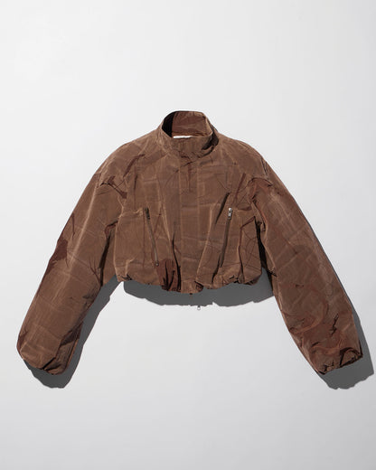 spider ﬂocky track jacket / M259BL02 - brown - mukcyen online
