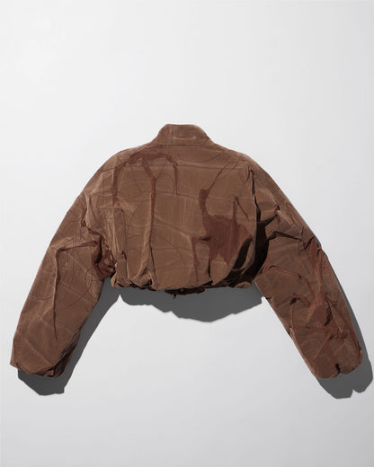 spider ﬂocky track jacket / M259BL02 - brown - mukcyen online