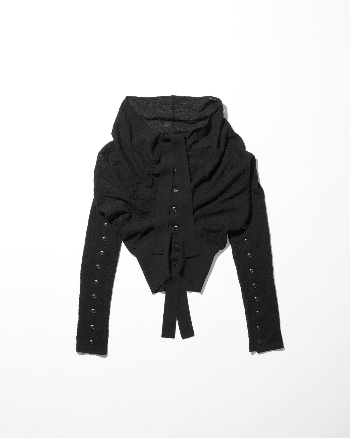 deformed knit cardigan / M259CD02 - black - mukcyen online