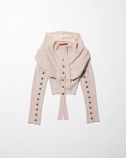 deformed knit cardigan / M259CD02 - ivory - mukcyen online