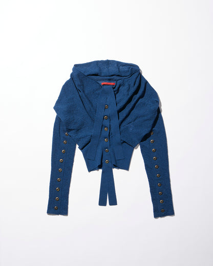 deformed knit cardigan / M259CD02 - navy - mukcyen online