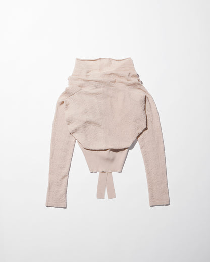 deformed knit cardigan / M259CD02 - ivory - mukcyen online