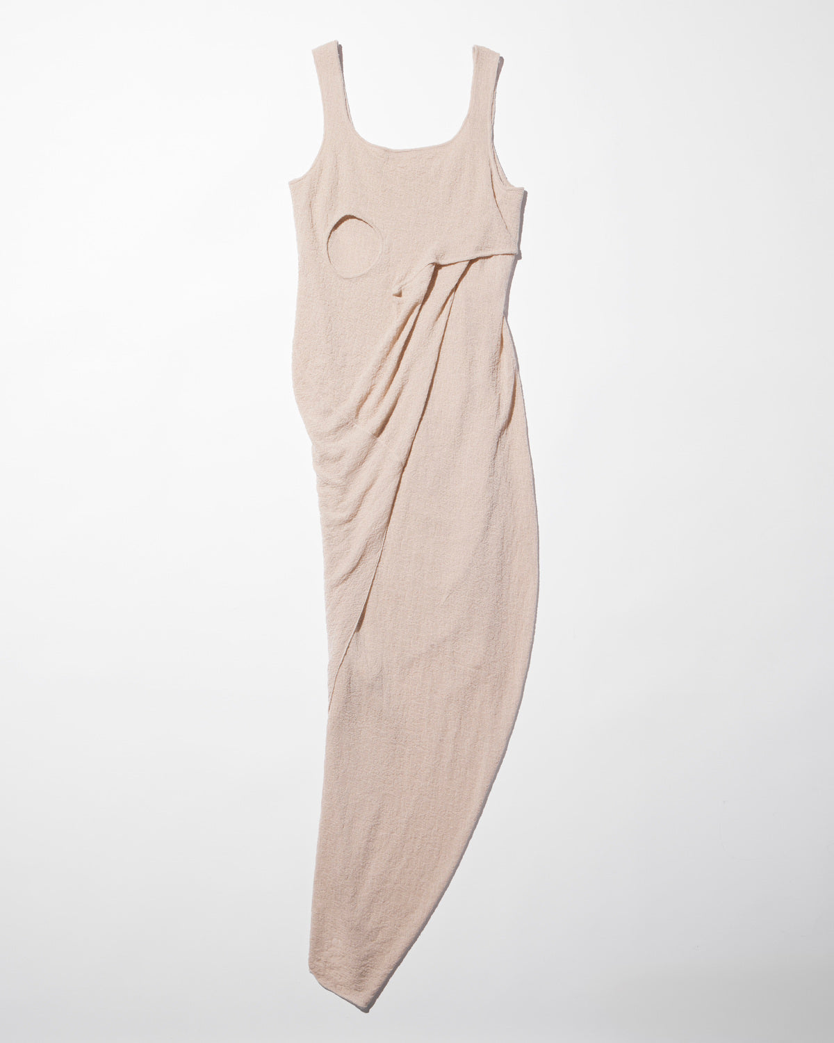 draped knit dress / M259DR02 - ivory - mukcyen online