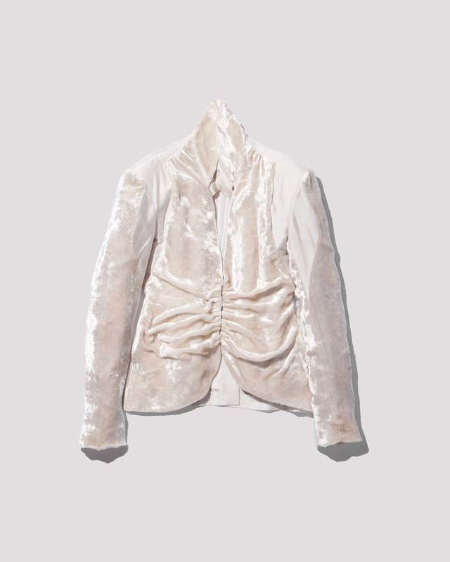 velvet draped jacket / M259JK02 - ecru