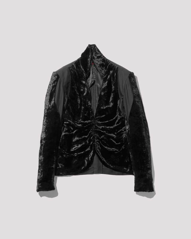 velvet draped jacket / M259JK02 - black